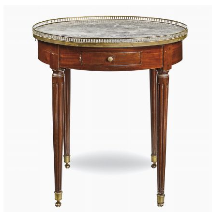 Mahogany and marble gueridon