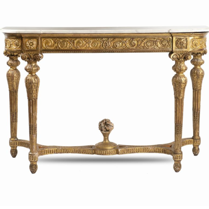 Gilt bronze console