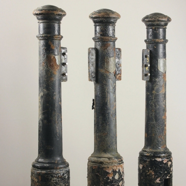 Reclaimed cast iron English street bollards