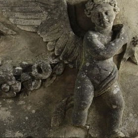 Salvaged Decorative Grand Carved Stone Frieze
