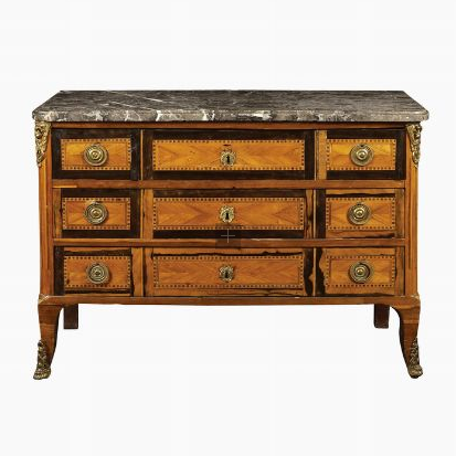 Rosewood and different woods commode