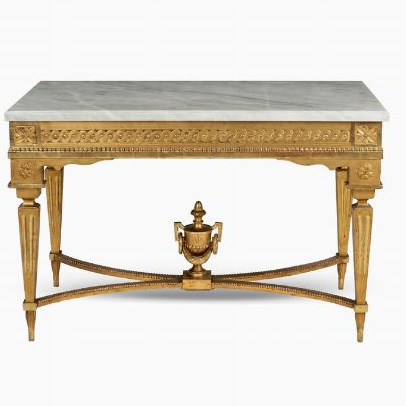Gilt wood centerpiece table