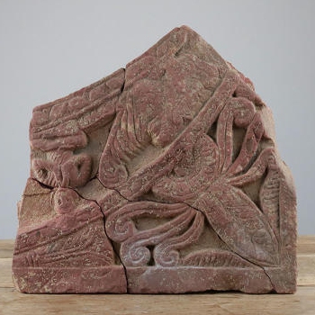 10-12th century red sandstone temple carving